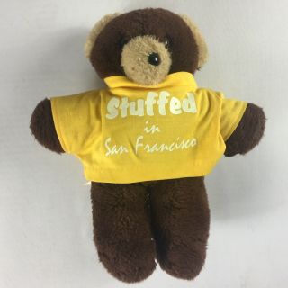 Stuffed In San Francisco Plush Vtg 1993 Basic Brown Bears California Handmade