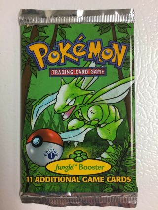 Pokemon 1st Edition Jungle Booster Pack Factory Scyther Art