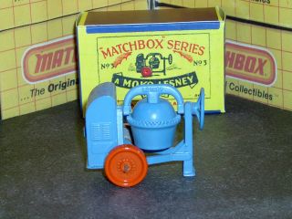 Matchbox Moko Lesney Site Cement Mixer orange paint MW 3 a1 SC1 VNM crafted box 4