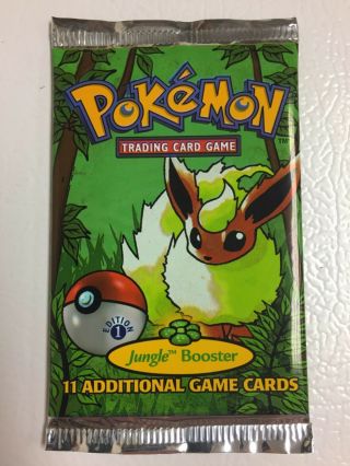 Pokemon 1st Edition Jungle Booster Pack Factory Flareon Art