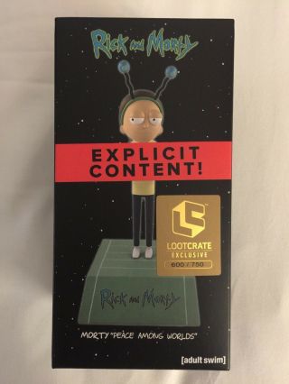 Sdcc 2019 Loot Crate Rick And Morty Peace Among Worlds Morty Vinyl Figure Le 750