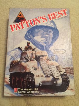 Patton’s Best Avalon Hill Ww Ii Tank Battles Solitaire Bookcase Game Complete