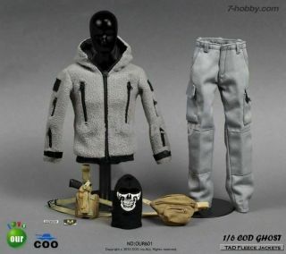 1/6 Scale Toy COD Ghost - Grey Fleece Jacket 7