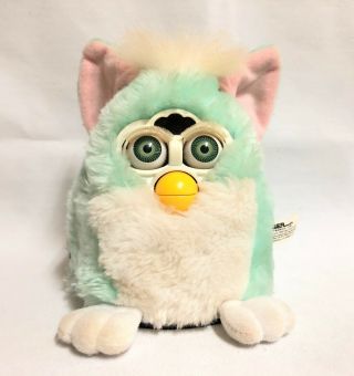 Furby Tiger Electronics Model 70 - 940 Turquoise & White 1999