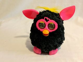 2012 Hasbro Furby Boom Black Fur Pink Ears A2
