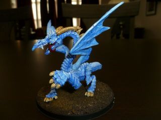 D&d Blue Dragon Miniature - Reaper - Custom Painted