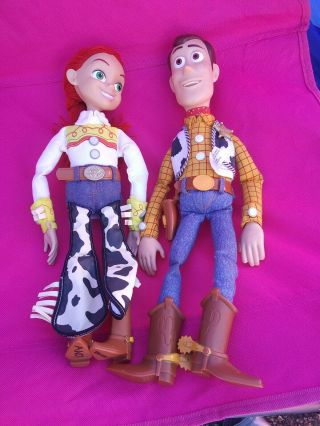 Disney Toy Story Pull String Woody & Jessie Talking Dolls