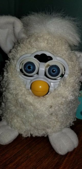 Vtg 1999 Furby Baby Sheep Blue Eyes Tiger Electronics 2