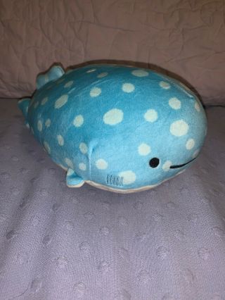 Cute Light Blue Jinbei San Smiling Whale Shark 11 " Plush Doll Stuffed Toy Gifts
