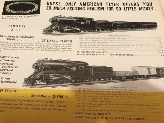 American Flyer 1939 “pioneer” Passenger Set