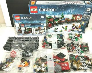 Lego Creator Winter Holiday Train (10254) Complete Open Box,  Bags