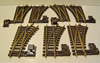 Five " G " Scale Aristocraft 4 Foot Dia Solid Brass Switches,  Usa Style Ties