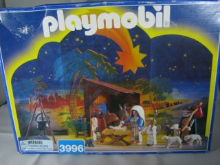 1999 Playmobil 3996 Christmas Nativity Scene Set 3997 Three Wise Men Kings Set