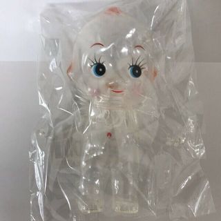 Obitsu × Beams Kewpie Qp 5.  9in 15cm Clear Ver Sofubi Soft Vinyl Figure Toy Japan