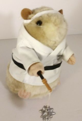 Gemmy - Dancing Hamster - Plays: " Kung Fu Fighting " - White Robe