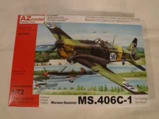 1/72 Az Model Morane Saulnier Ms 406c 1 Fighter Decals 4/3 Versions 7529 Miob