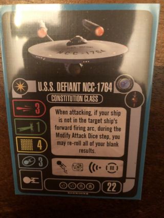 Star Trek Attack Wing Mirror Universe U.  S.  S.  Defiant Ncc - 1764 Constitution Class
