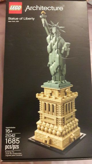 Lego Architecture 21042 Statue Of Liberty Model - 1685 Piece Set -
