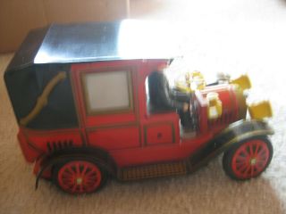 VINTAGE ALPS BATTERY OPERATED ANTIQUE TIN TOY CAR,  MADE IN JAPAN 3