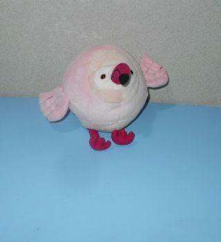 Lubies Round Plush Pink Flamingo Ball 2010 Stuffed Animal Rocket Usa Toy 6 "
