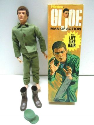 Gi Joe Hasbro Vintage 1964 Man Of Action - Life Like Hair And Accessories