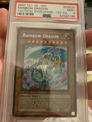 Yugioh rainbow dragon PSA 9 1st Edition On Hold For Wneedleye Tactical Evo 2