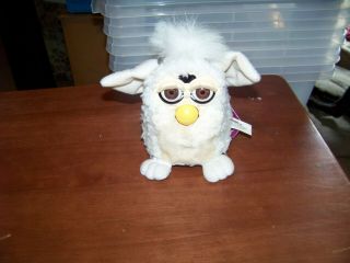 Vintage White And Tan Tummy Furby With Brown Eyes Tiger 1999