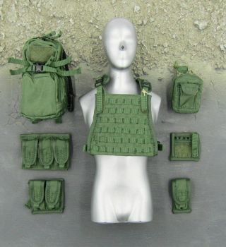 1/6 Scale Toy Navy Seal - Od Green Molle Plate Carrier & Pouch Set