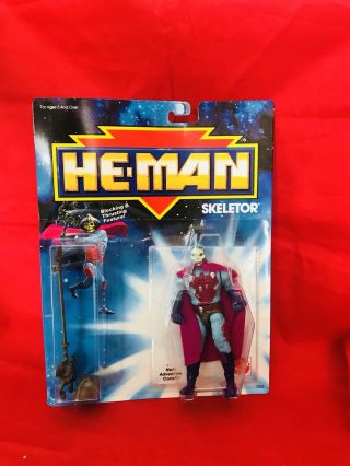 Vintage Adventures Of He - Man Carded Skeletor Moc Mattel