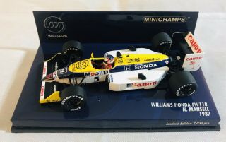Paul Model Art Minichamps 1/43 Williams Honda Fw 11 B 1987 N.  Mansell