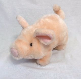 Vtg Pig Plush Oinks Iwaya Operated Animated Walking 1986 Tail Wag Oink