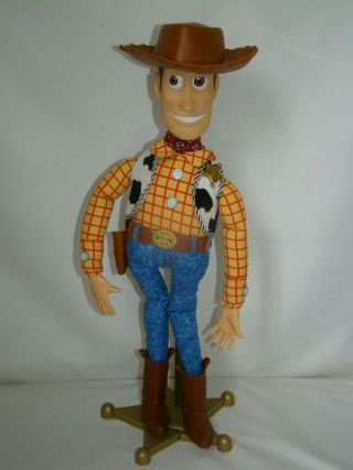 Toy Story Thinkway Toys Disney Woody Doll W/ Hat & Stand