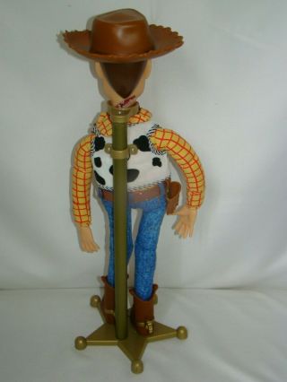 Toy Story Thinkway Toys Disney Woody Doll w/ Hat & Stand 3