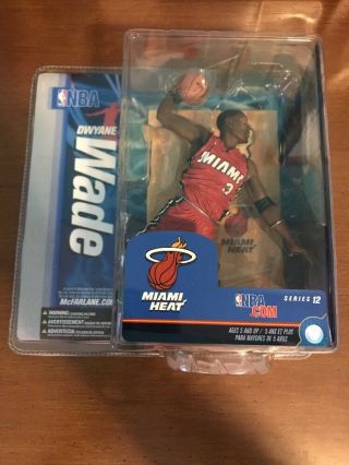 Mc Farlane Action Figure - Dwayne Wade Nba Series 12 - Red Jersey Chase Variant
