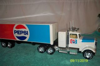 Nylint Pepsi Freightliner Semi - Truck /w Rear Door Press Steel 24 1/2 " L