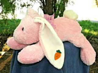 Walmart Floppy Laying Pink Bunny Rabbit Lovey Plush Stuffed Animal