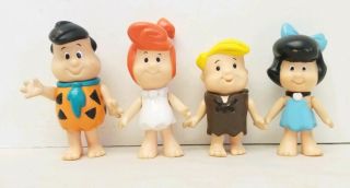 1986 Coleco Hanna - Barbera Flintstone Kids " Fred,  Wilma,  Barney & Betty " Figures