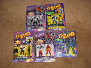 Spider - Man - 5 Figs - Spider - Woman,  Stealth Venom,  Nick Fury,  Black Cat,  Rhino