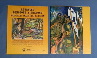 Ad&d Advanced Dungeons & Dragons Master Screen Supplements 1979 Vgc