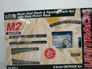 Kato Master 2 N - Scale Unitrack Set With Power Pack Oval Iob