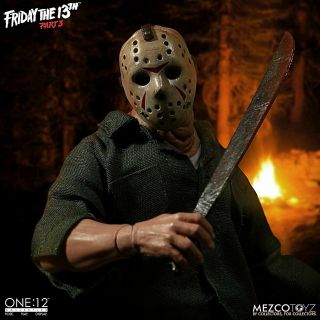 Mezco Toys One:12 Friday The 13th Part 3 Jason Voorhees Action Figure Knife 5
