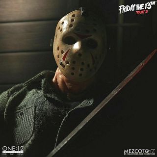 Mezco Toys One:12 Friday The 13th Part 3 Jason Voorhees Action Figure Knife 6