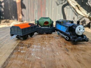 Thomas & Friends Trackmaster - Steelworks Thomas With Two Steelworks Cars