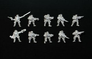 Warhammer 40k Imperial Guard Astra Militarum Stormtroopers X 10 Metal Models