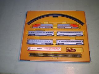 Arnold Rapido N Gauge Scale Santa Fe Train Set Orig Display Box Western Germany`