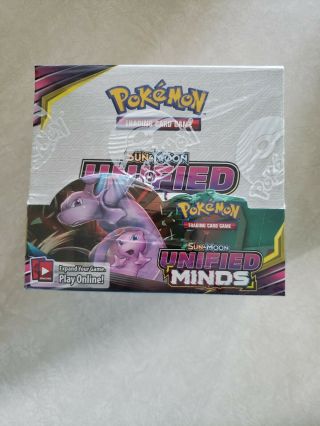 100 Authentic Pokemon Unified Minds Booster Box Of 36 Packs