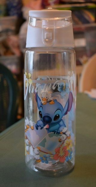 Disney Parks Lilo & Stitch Ohana Water Bottle Travel Tumbler