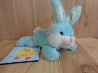 Dan Dee Blue Bunny Rabbit 8 " Plush Boing Boing Noise Button Easter