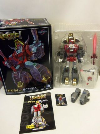 Fans Toys Iron Dibots Ft - 04 Scoria.  99 Complete - Missing 1 Red Face