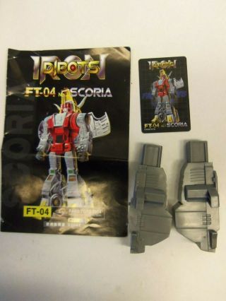FANS TOYS IRON DIBOTS FT - 04 SCORIA.  99 Complete - missing 1 red face 8